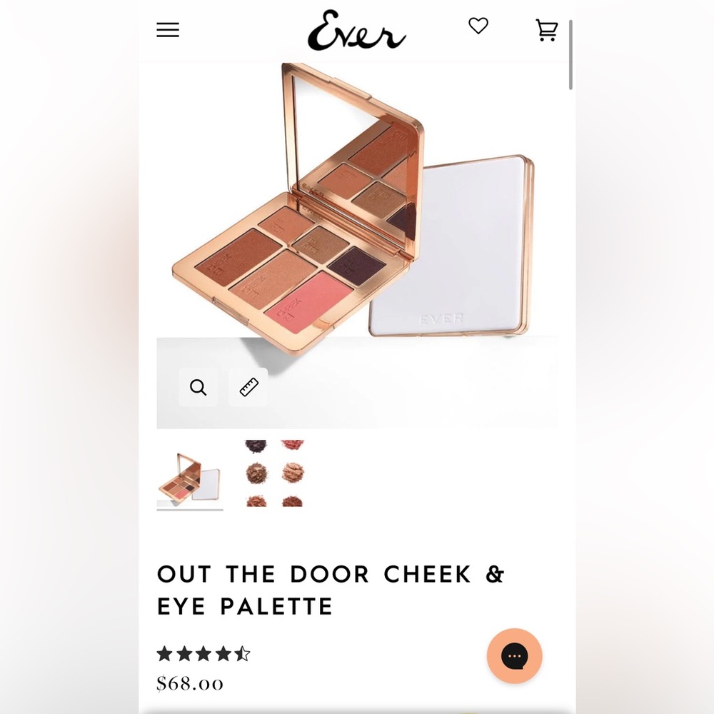 Ever Beauty Out the Door Four in One Eye Cheek Makeup Palette NEW Bold & Brave